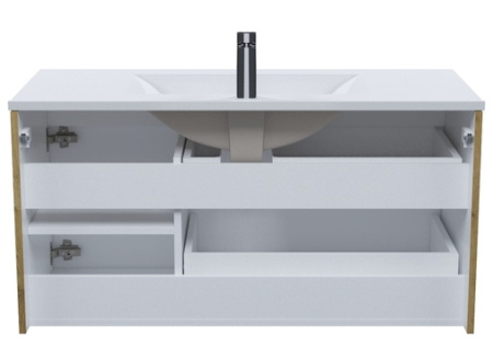 Bild, ID тумба IDDIS 100 см, [BIL10V0i95K], Дуб светлый, с умывальником