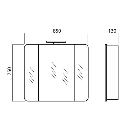 РОМА 85 зеркало Аква Родос (АР0001727)