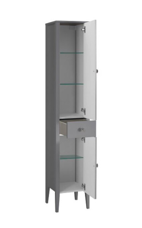 АФИНЫ П 35-01 Железный серый матовый (30) шкаф-пенал Белюкс [4810924260642]