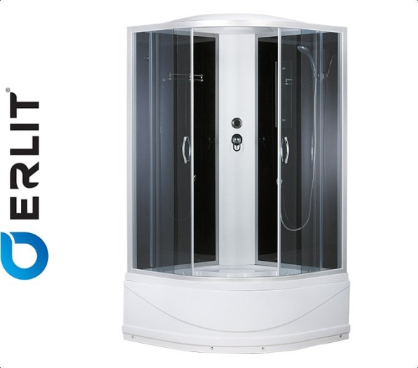 Erlit ER3508TP-C4 душевая кабина (чёрная/тонированные)