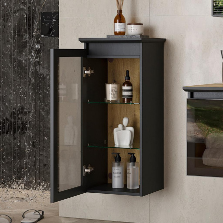 Strong 36 Полупенал подвесной EQUIL [рpSTRONG36.R/L-35], со столешницей, Дуб черный