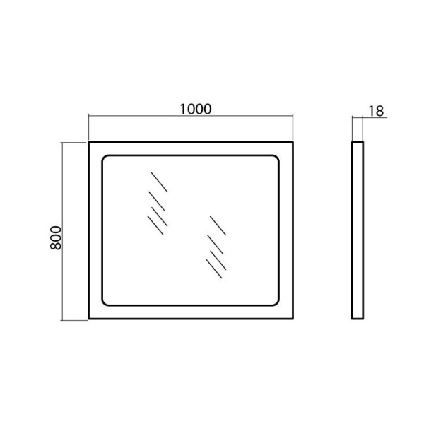 ROYAL 100 зеркало Аква Родос (АР0002744)