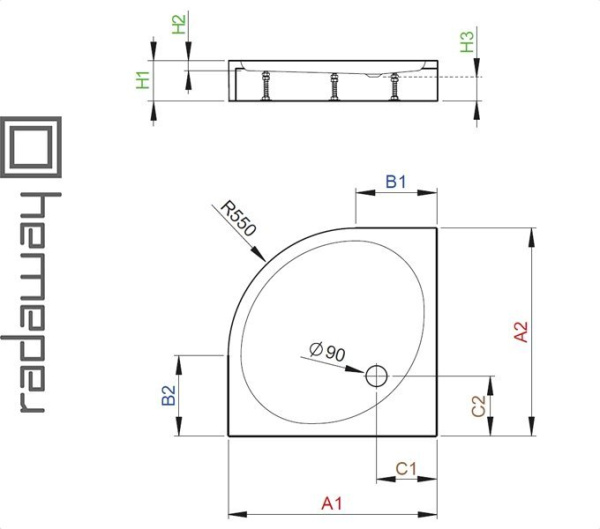 Душевой поддон PATMOS A Compact для ванной комнаты