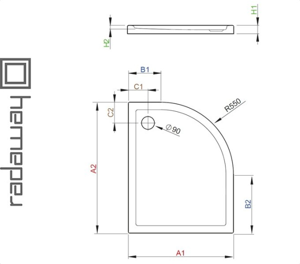 Душевой поддон TASOS E для ванной комнаты