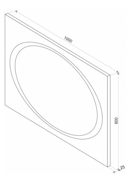 СТАЙЛ X1 100 зеркало Misty (ЗЛП28)