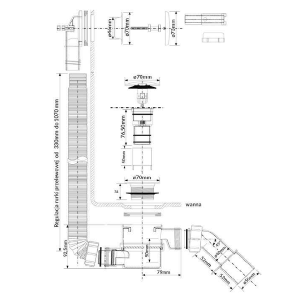McAlpine [HC2600CL] сифон для ванны