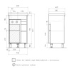 Osmond 50 (Фостер) тумба VOLNA [tnOSMOND50.1D-04], Белый/Дуб сонома