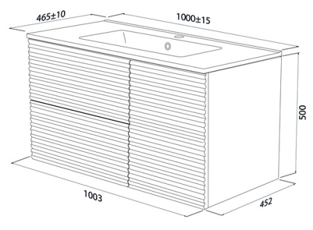 Bild, ID тумба IDDIS 100 см,[BIL10V0i95], Дуб светлый