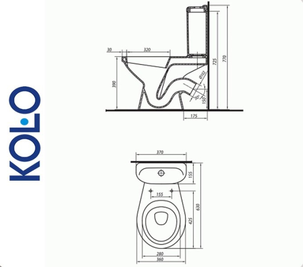 Kolo IDOL 1903300U Унитаз напольный для ванной комнаты