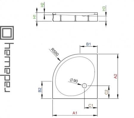 Душевой поддон PATMOS A для ванной комнаты