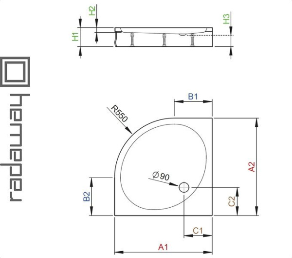 Душевой поддон PATMOS A для ванной комнаты