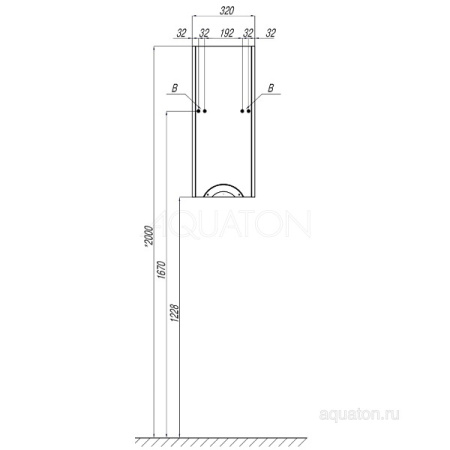 СИЛЬВА (1A215703SIW6R) шкафчик Aquaton