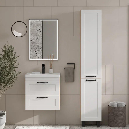 Lago 60.2Y (Миранда) тумба EQUIL [tpLAGO60.2Y-04], Белый матовый/Дуб сонома