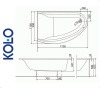 Ванна асимметричная Kolo MIRRA 170x110