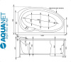 Ванна асимметричная Акванет JERSEY 170