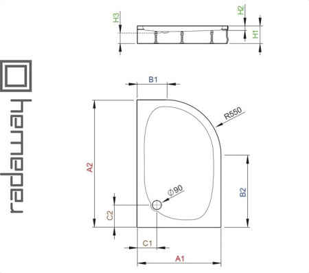 Душевой поддон PATMOS E для ванной комнаты