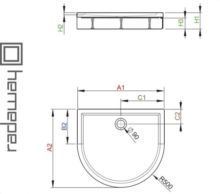 Душевой поддон DELOS P для ванной комнаты