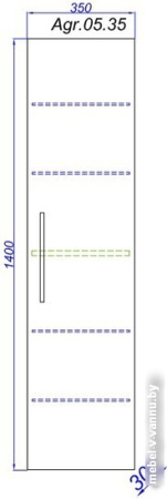 Aqwella Шкаф-пенал Аллегро Agr.05.35