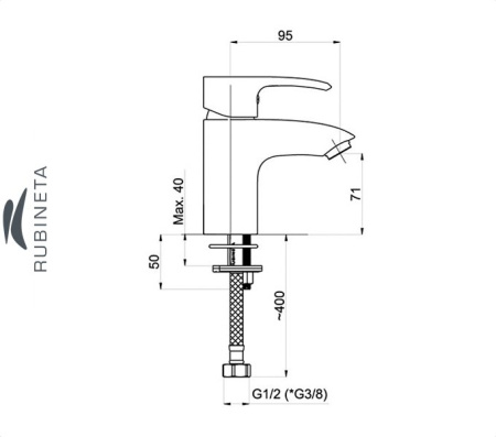 Rubineta ARTIS-18 для умывальника ванны