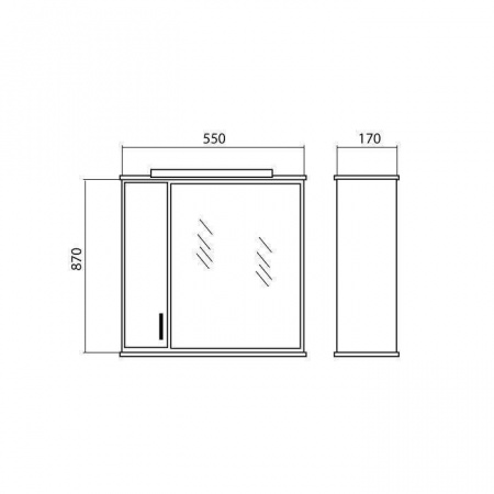 АССОЛЬ 55 зеркало Аква Родос (ОР0000065)