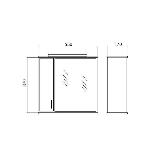 АССОЛЬ 55 зеркало Аква Родос (ОР0000065)