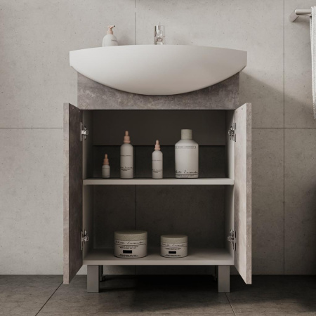 Vario Z 60.2D (Балтика) тумба VOLNA [tnVARIO.Z60.2D-09], Цемент (Бетон)