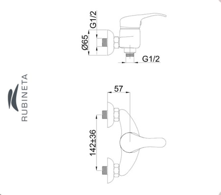 Rubineta P-12/K Sher для ванны настенный