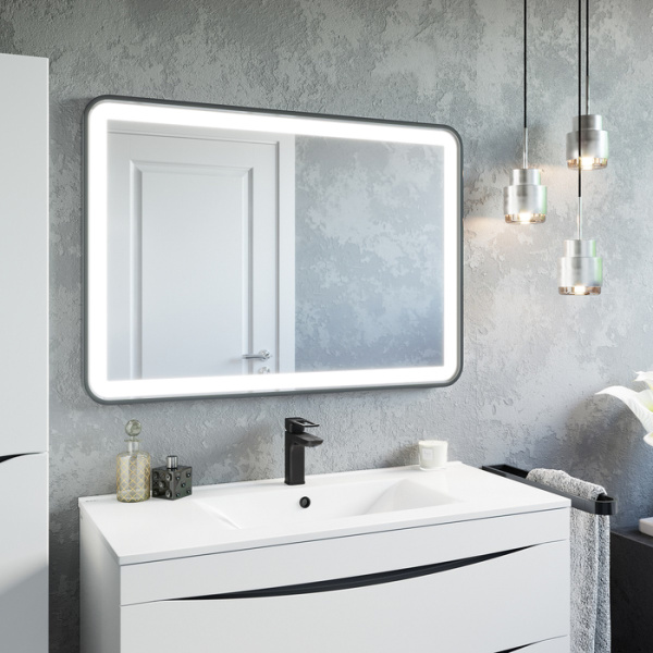 Cloud 100 зеркало IDDIS [CLO1000i98], с подсветкой, Чёрный