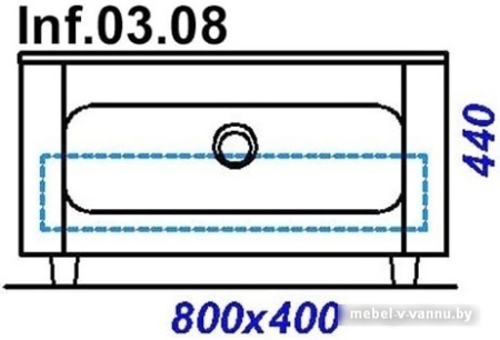 Aqwella Тумба Инфинити 80 Inf.03.08/BLK