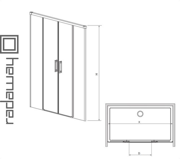 Душевая дверь RADAWAY IDEA DWD для ванной комнаты