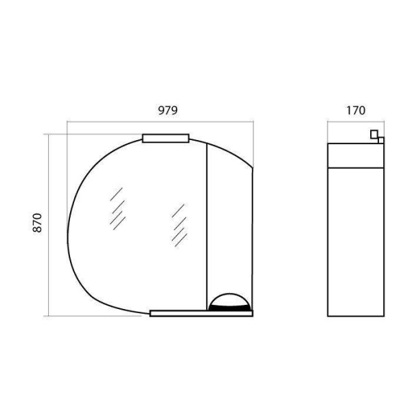 ГЛОРИЯ 95 ZGLP 95 (R) зеркало Аква Родос (АР0002088)