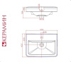 МИЛАН 55 Керамин. Умывальник мебельный к тумбе. (CDB00022884)