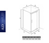 Alex Baitler AB 214-90 душевой уголок (прозрачное)